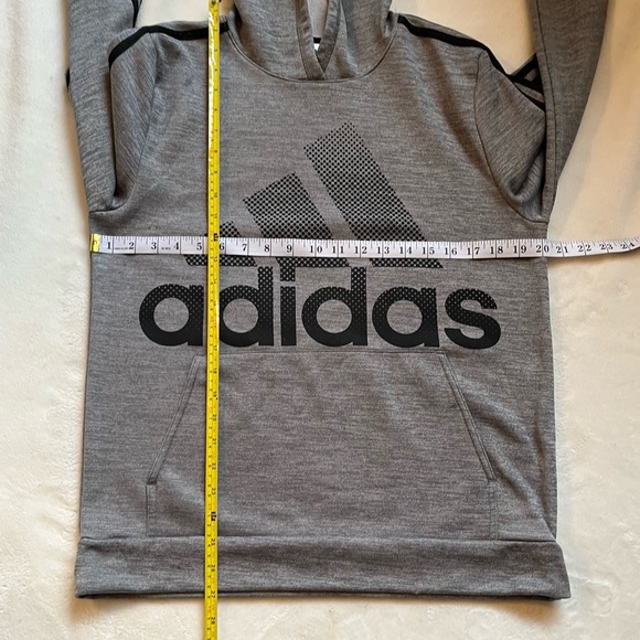 ADIDAS XL GRAY AND BLACK HOODIE UNISEX SWEATSHIRT - Picture 5 of 6